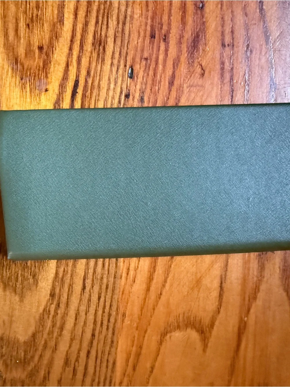 Longchamp Dark Green Leather Eyewear Case
